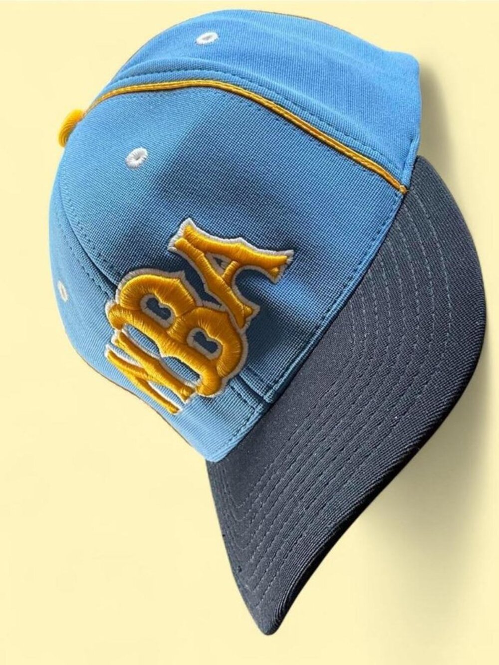 Y2K NBA Pacific Headwear Basketball Golden State Colors Fitted Hat (7 3/8-8)